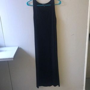 Eileen Fisher Black Sleeveless Scoop Neck Midi Dress Size Small petite